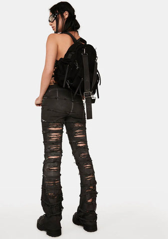 Distortion Heavy Distressed Skinny Jeans