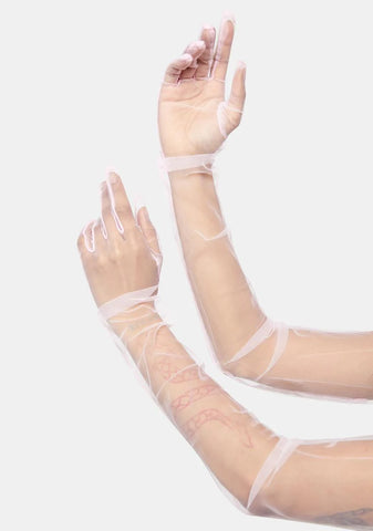 Pink Tulle Hun Gloves