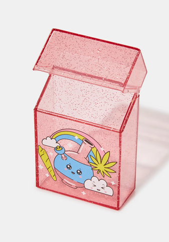 Kawaii Weed Glitter Case