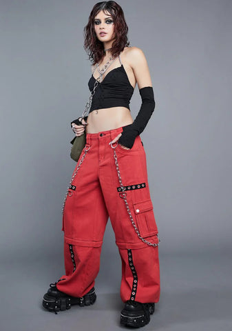 Rouge Thick Skin Wide Leg Pants