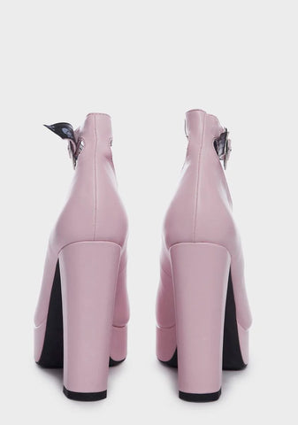 Pink Afterglow Platform Heels