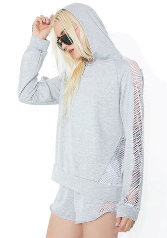 Taking Over Mesh Panel Hoodie