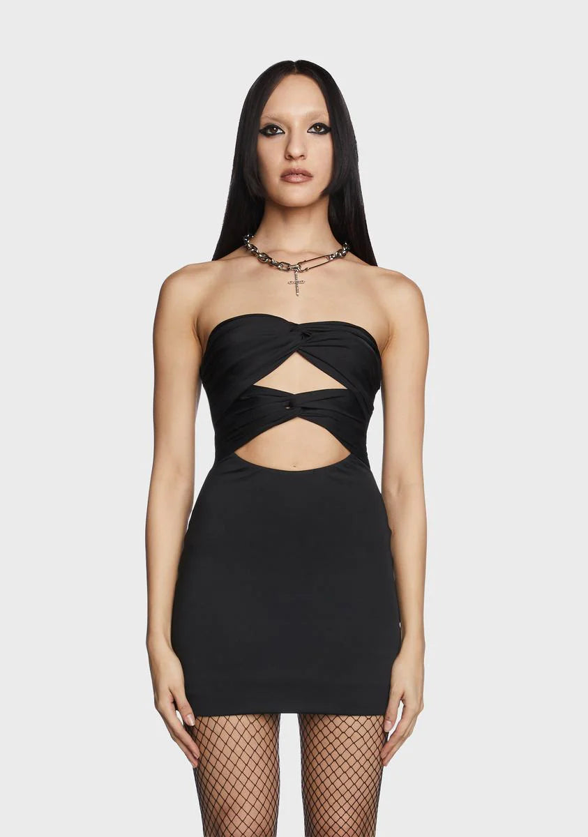 Too Aware Mini Dress - Black