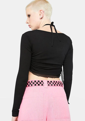 Trust My Instinct Graphic Crop Top