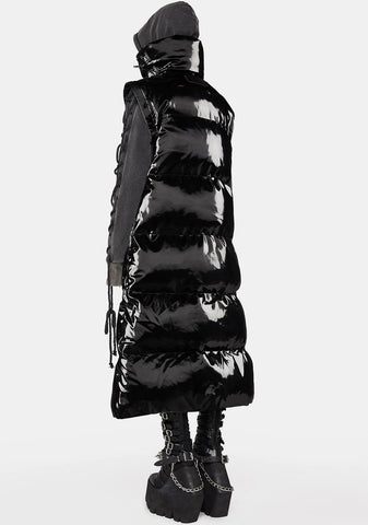 Modulation Unisex Convertible Liquid Velvet Puffer Jacket