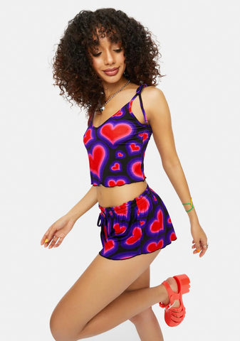 Electric Juice Heart Print Lounge Set