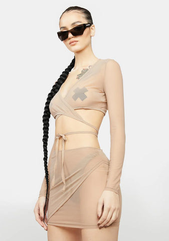 Whiskey Wonderlust Sheer Skirt Set