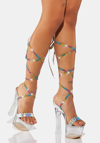 Colima Platform Wrap Heels
