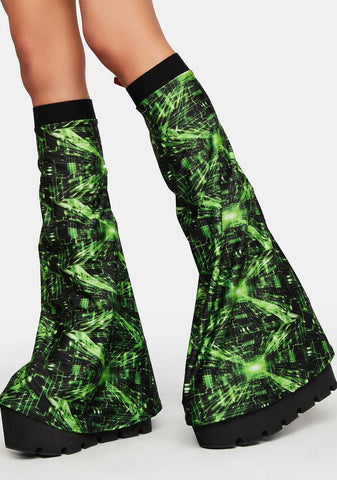 Cyber Grid Leg Warmers