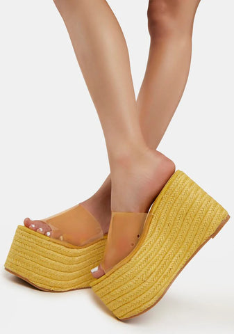 Yellow James Platform Sandals