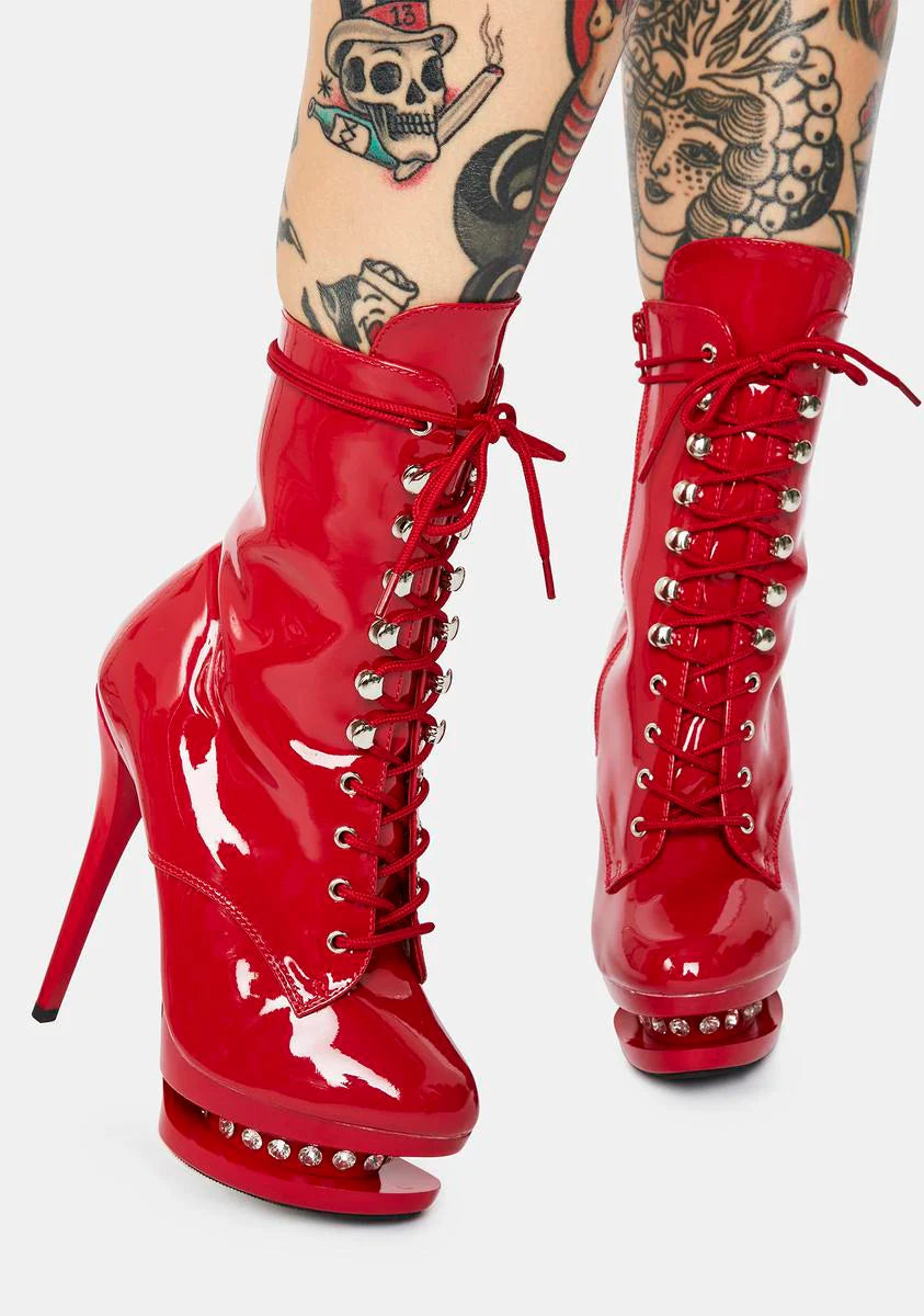 Hot Check Me Out Platform Heels