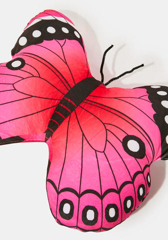 Shoot The Breeze Butterfly Pillow