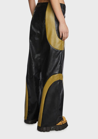 Factory Vegan Leather Trousers