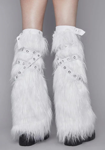 Icy God Forsaken Faux Fur Leg Warmers