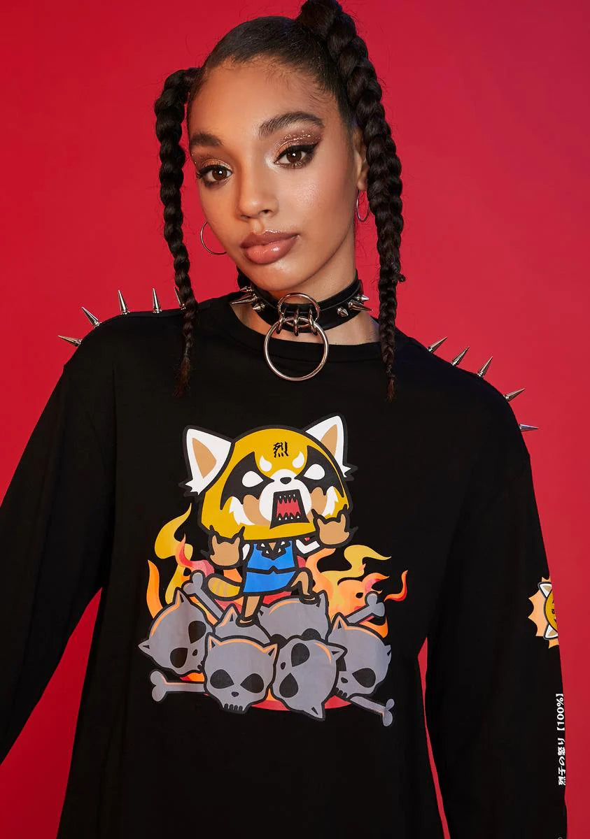 Rage & Repeat Spiked Long Sleeve Tee