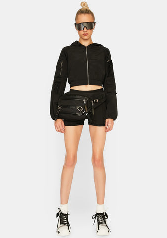Danger Ahead Crop Jacket