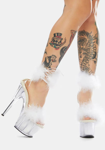 White Adore Platform Heels