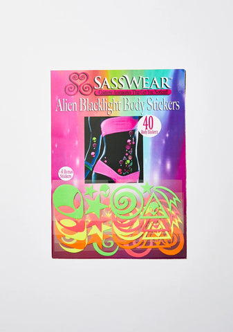 Blacklight Alien Body Stickers