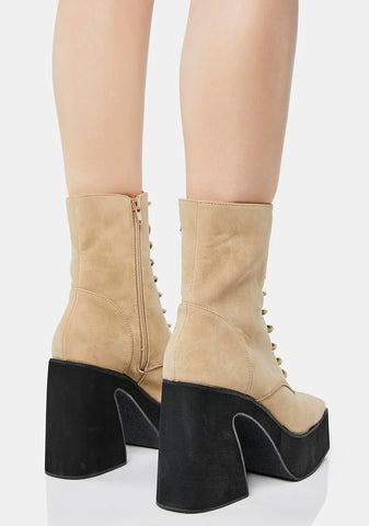 Natural Unfazed Babe Platform Boots