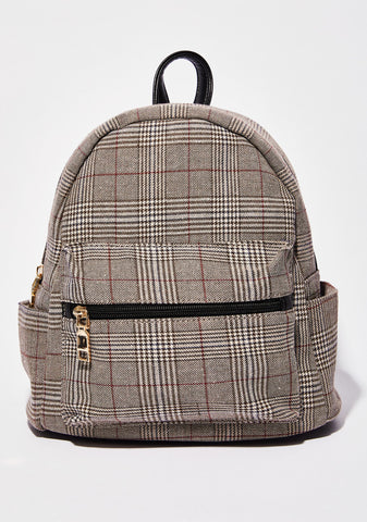 Skippin' Class Plaid Backpack