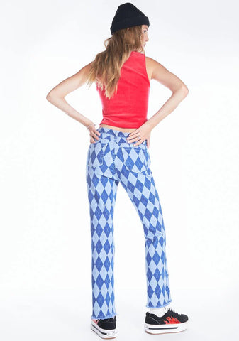 Do Or Dare Argyle Mom Jeans