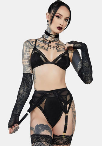Curfew Time Sheer Garter Belt