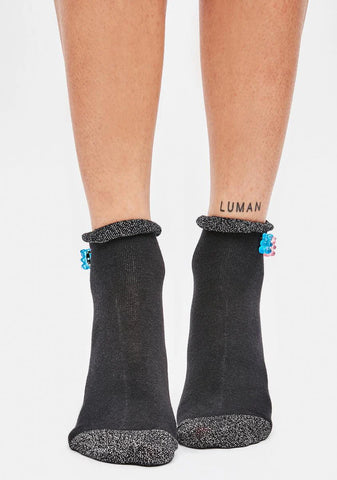 Night Always A Treat Ruffle Crew Socks