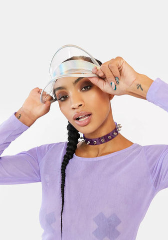 Metallic Laser RetroElectric Visor