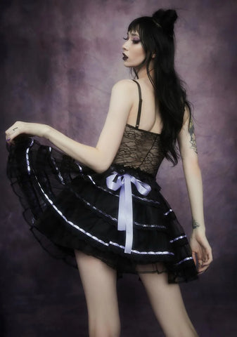 Enshrined In Vines Organza & Rosette Skirt
