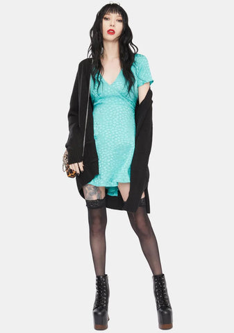 Turquoise Floral Elara Mini Dress