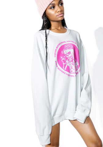 Liquor B4 Beer Crewneck