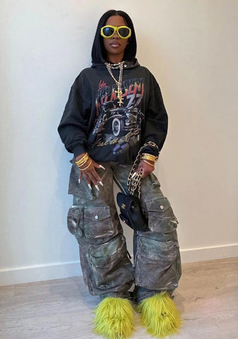 Case Of The Grumpies Fuzzy Slides - Light Green