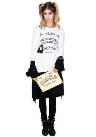 Ouija Girl Baggy Beach Jumper - Light Purple