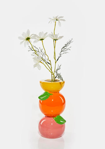 Stacked Citrus Vase