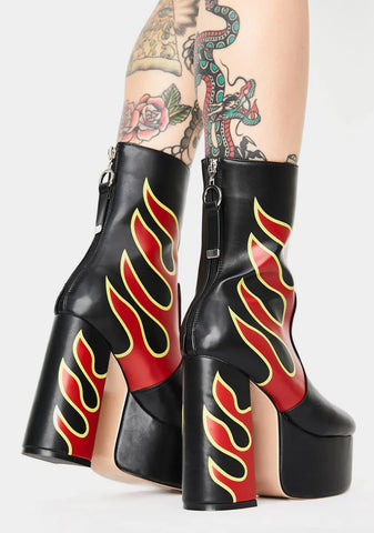 Sizzlin Hot Platform Ankle Boots