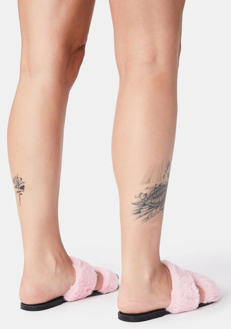 Sweet Miss MInx Faux Fur Slides