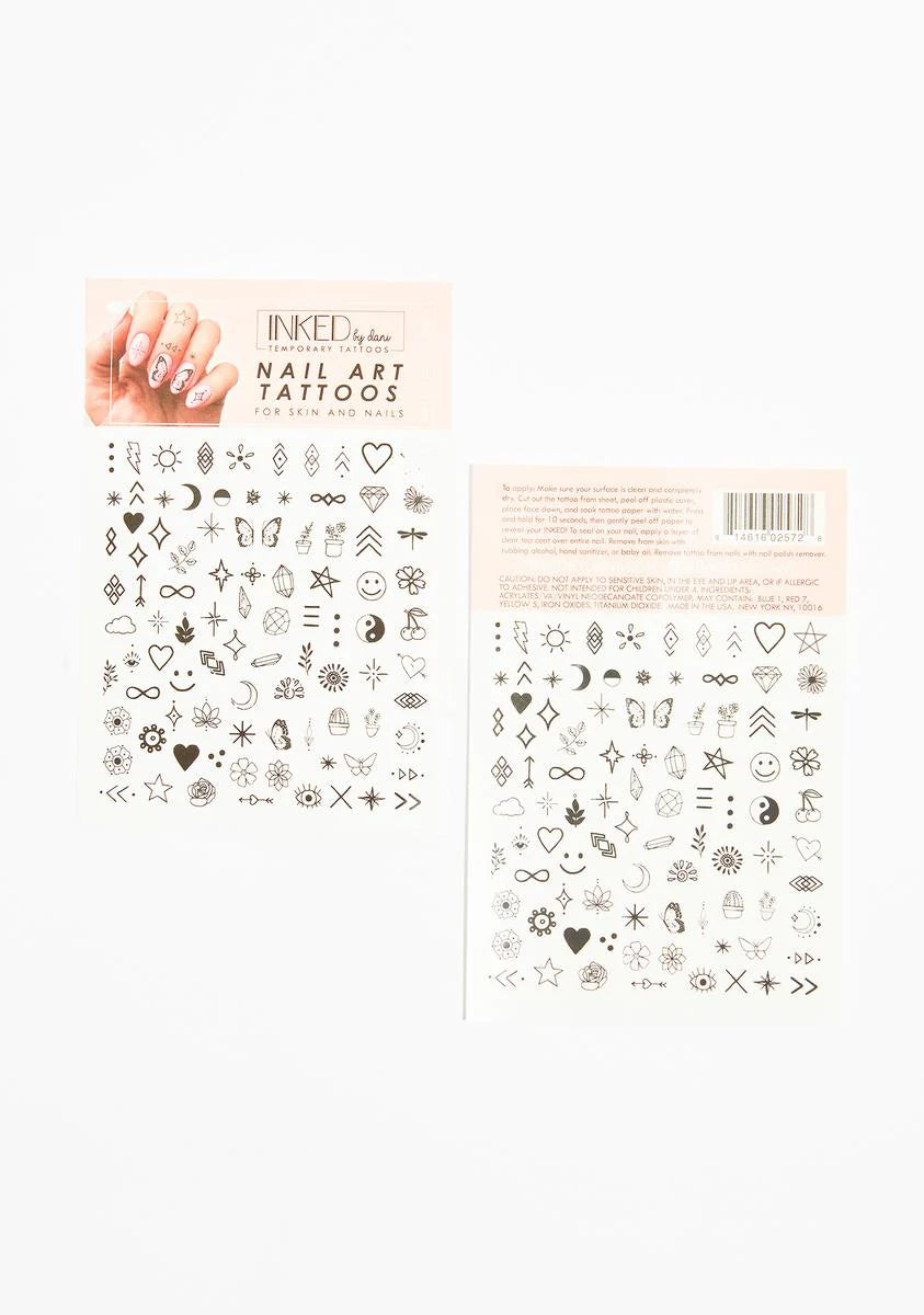 Nail Art Tattoos Sheet