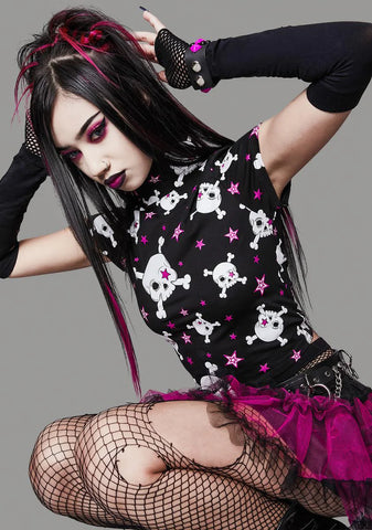 Start A Riot Mock Neck Top