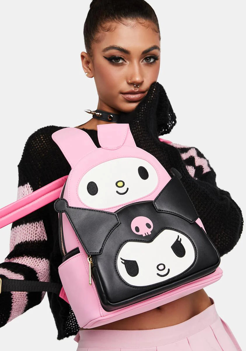 Sanrio My Melody Kuromi Double Pocket Backpack
