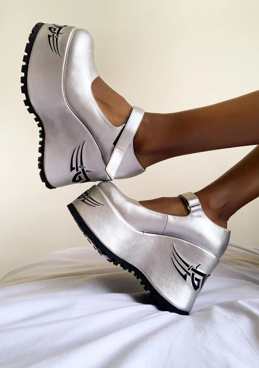 Heart It Races Platform Mary Janes