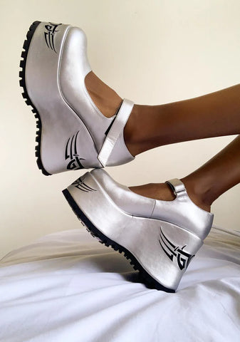 Heart It Races Platform Mary Janes