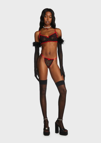 Midnight Feelin' Lovesick Mesh Bralette