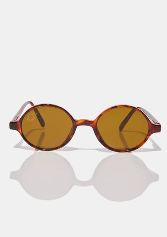 Lunar Round Tortoise Sunglasses
