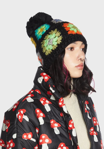 Dark Winter's Frost Knit Beanie