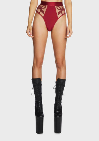 Red Medusa High Waisted Panties