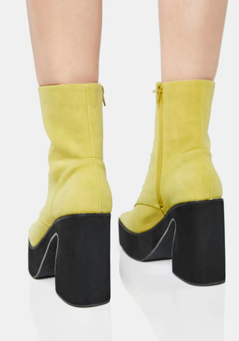 Sage Unfazed Babe Platform Boots
