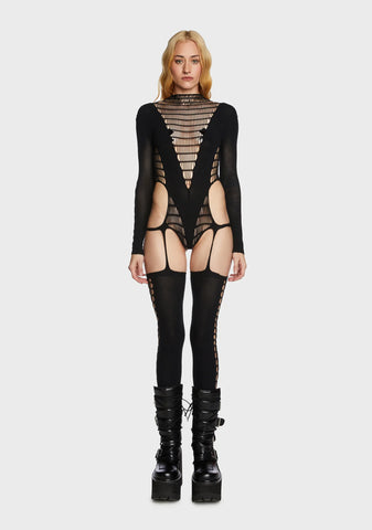 Feisty Attitude Cutout Bodystocking
