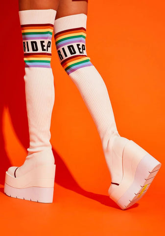 Beaming With Love Thigh High Boots