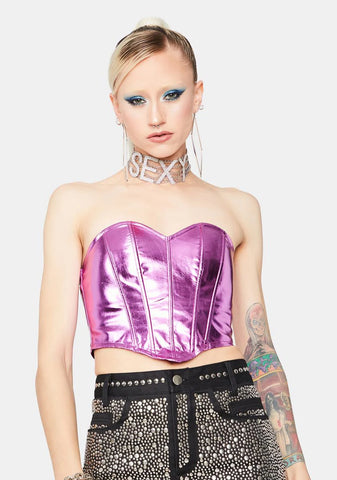 Fairy Heart Metallic Corset Top