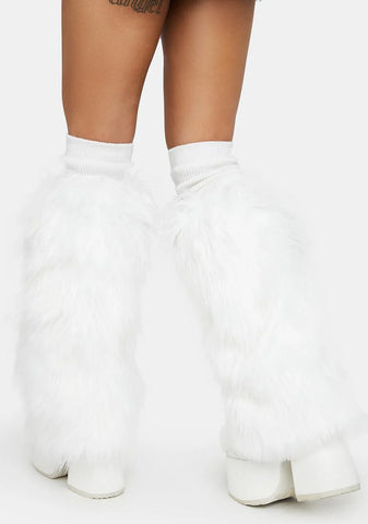 White Basic Leg Warmers